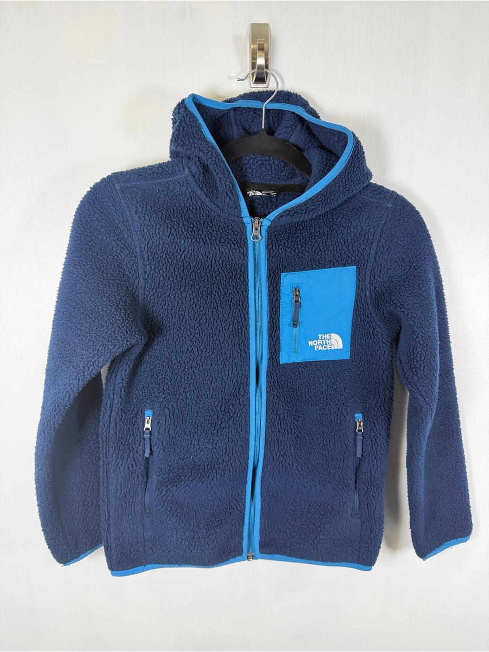 The North Face Boy's Hagues Fleece Jacket Summit Navy/Banff Blue Sz 10/12